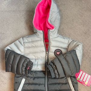 Girls grey puffer jacket